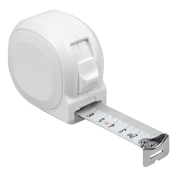 [Рулетка Tools Standart, 5 метров, белая, пластиковая, с ремешком]