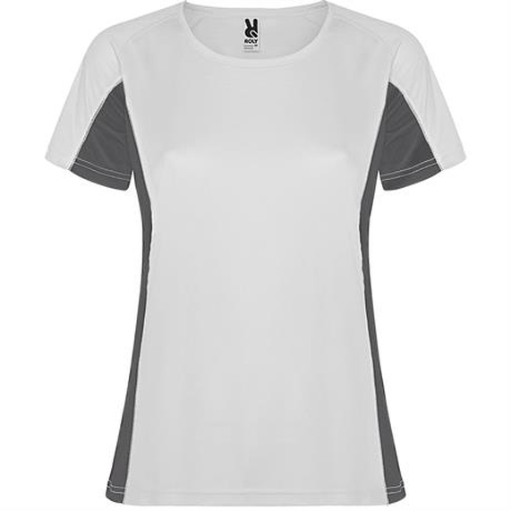 [Спортивная футболка SHANGHAI WOMAN женская, БЕЛЫЙ/ТЕМНЫЙ ГРАФИТ 2XL]