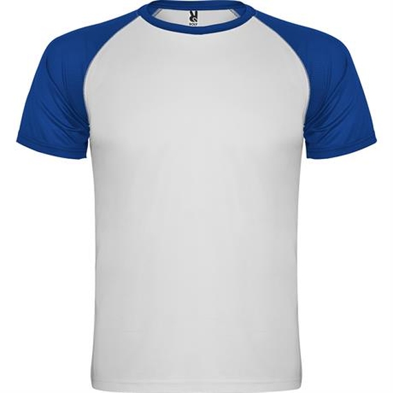 [Спортивная футболка INDIANAPOLIS мужская, БЕЛЫЙ/КОРОЛЕВСКИЙ СИНИЙ XL]