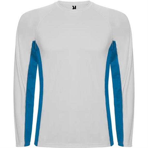[Спортивная футболка SHANGHAI L/S мужская, БЕЛЫЙ/КОРОЛЕВСКИЙ СИНИЙ M]