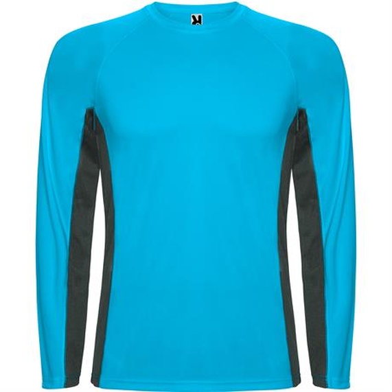[Спортивная футболка SHANGHAI L/S мужская, БИРЮЗОВЫЙ/ТЕМНЫЙ ГРАФИТ L]