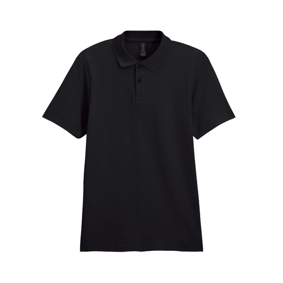 [Футболка поло SOFTSTYLE ADULT DOUBLE PIQUE, ЧЕРНЫЙ 4XL]