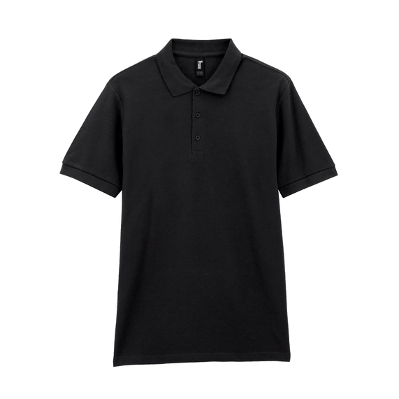 [Футболка поло PREMIUM COTTON ADULT DOUBLE PIQUE, ЧЕРНЫЙ 2XL]
