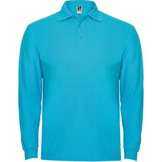 [Футболка поло ESTRELLA L/S мужская, БИРЮЗОВЫЙ S]