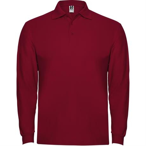 [Футболка поло ESTRELLA L/S мужская, ГРАНАТОВЫЙ S]