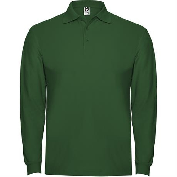 [Футболка поло ESTRELLA L/S мужская, БУТЫЛОЧНЫЙ ЗЕЛЕНЫЙ XL]