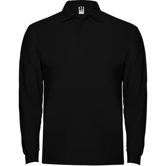 [Футболка поло ESTRELLA L/S мужская, ЧЕРНЫЙ 2XL]