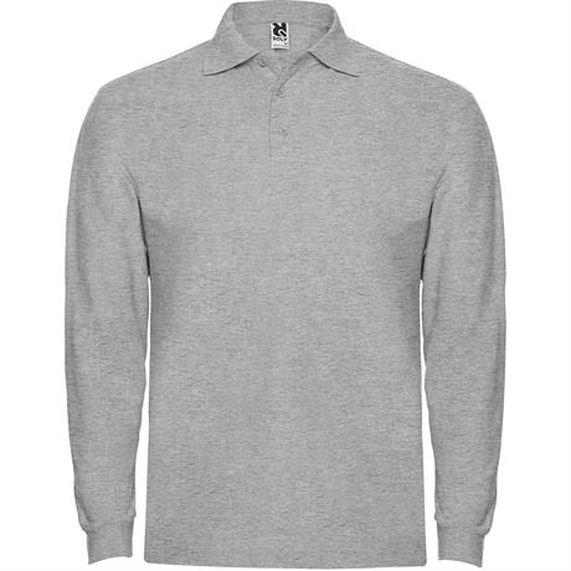 [Футболка поло ESTRELLA L/S мужская, ПЁСТРЫЙ СЕРЫЙ 3XL]