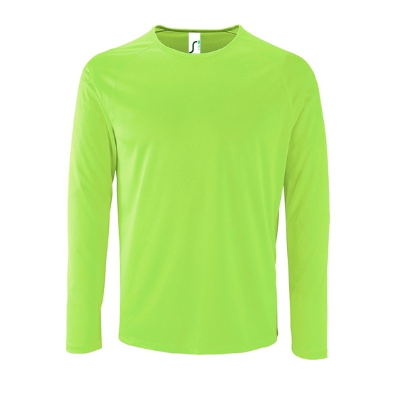 [Футболка с длинным рукавом Sporty LSL Men неоново-зеленая, размер 3XL]