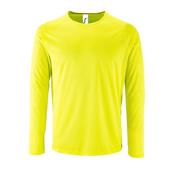 [Футболка с длинным рукавом Sporty LSL Men желтый неон, размер XXL]