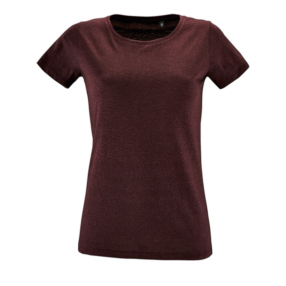[Футболка женская Regent Fit Women бордовый меланж, размер S]