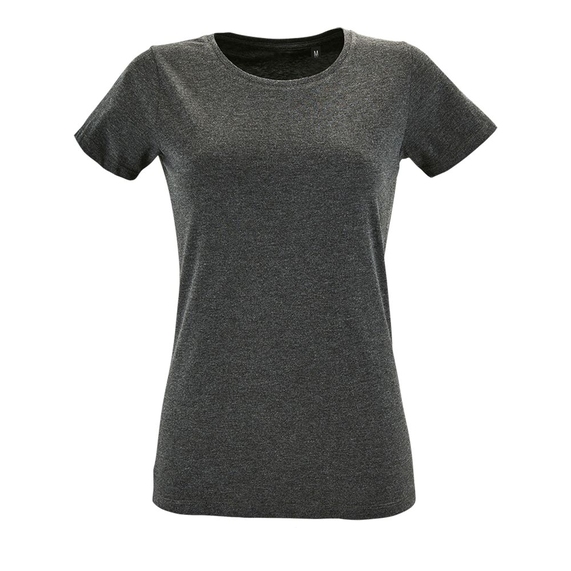[Футболка женская Regent Fit Women черный меланж, размер XXL]