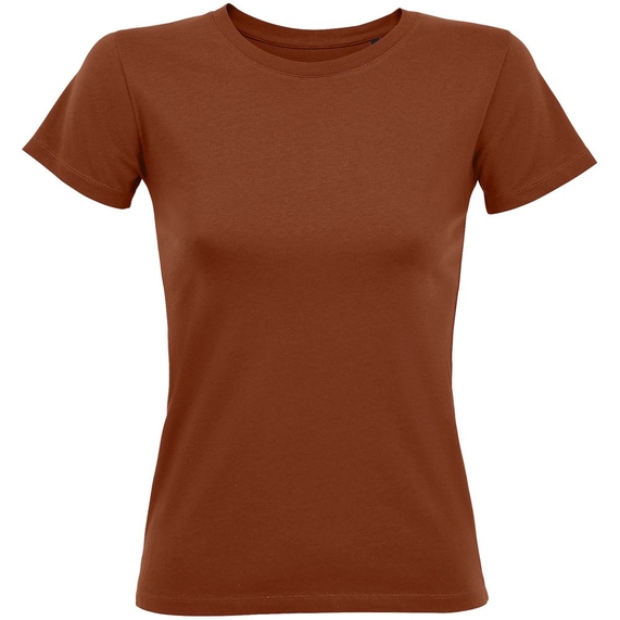 [Футболка женская Regent Fit Women, коричневая (терракотовая), размер S]