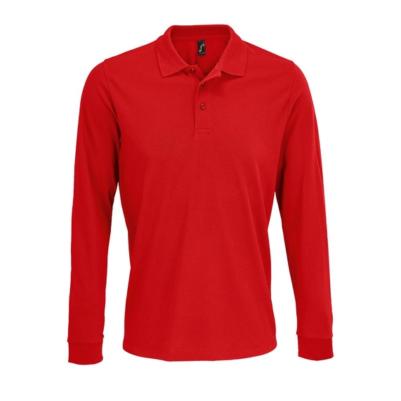 [Рубашка поло с длинным рукавом Prime LSL, красная, размер 5XL]