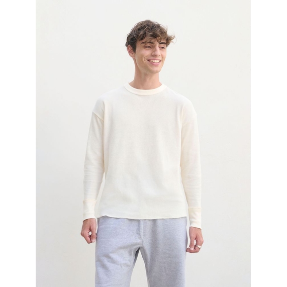 [Футболка с длинным рукавом Thermal T, бежевая (неокрашенная), размер XXL]