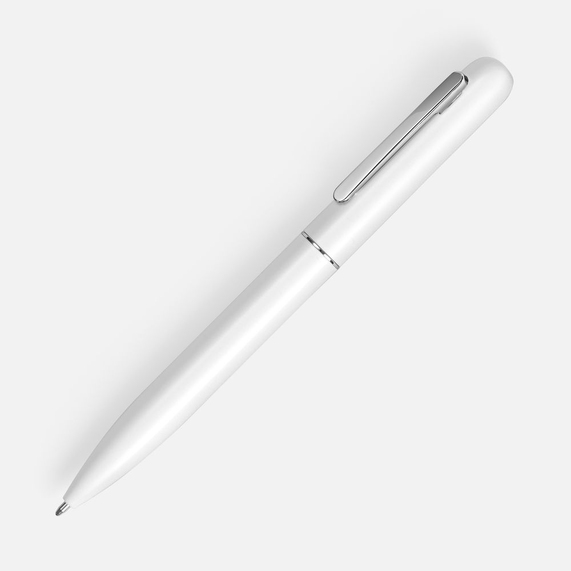 [Ручка шариковая Scribo, матовая белая]