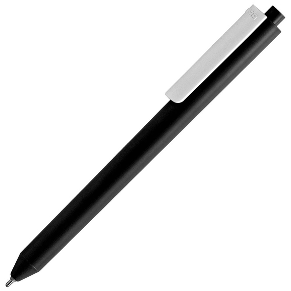 [Ручка шариковая Pigra P03 Mat, черная с белым]