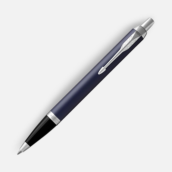 [Ручка шариковая Parker IM Core Matte Blue CT, темно-синяя с черным]