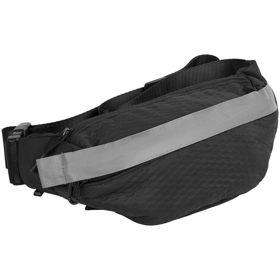 [Поясная сумка tagBag со светоотражающим элементом, черная]