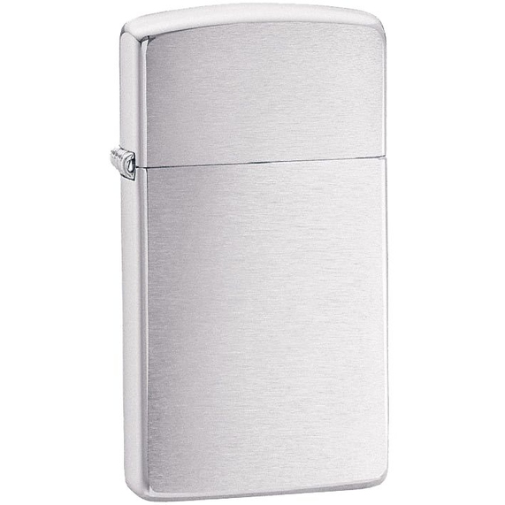 [Зажигалка Zippo Slim Brushed, матовая серебристая]