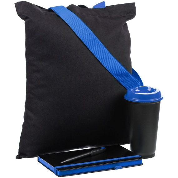[Набор Velours Bag, черный с синим]