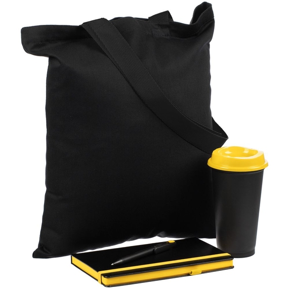 [Набор Velours Bag, черный с желтым]