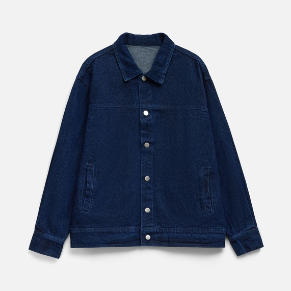 [Куртка джинсовая O1, темно-синяя, размер 3XL/4XL]
