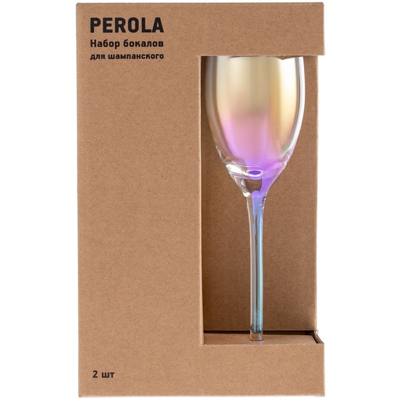 [Набор из 2 бокалов для шампанского Perola]