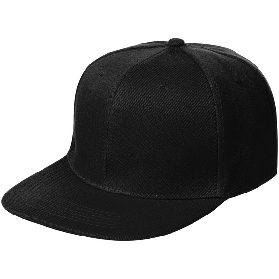 [Бейсболка Snapback с прямым козырьком, черная]