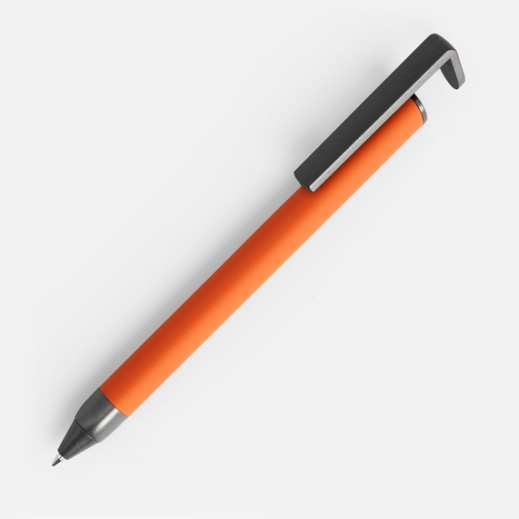 [Ручка шариковая Standic с подставкой для телефона, оранжевая]