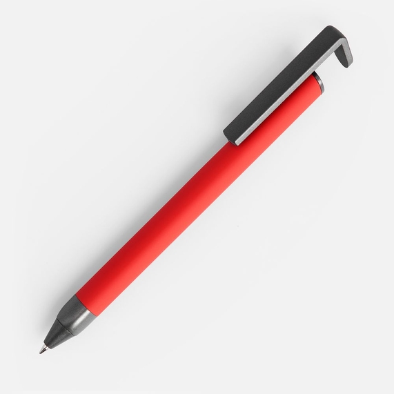 [Ручка шариковая Standic с подставкой для телефона, красная]
