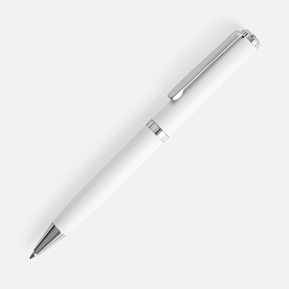 [Ручка шариковая Inkish Chrome в футляре, белая]