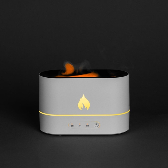 [Увлажнитель-ароматизатор с имитацией пламени Fuego, белый]