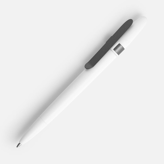 [Ручка шариковая Prodir DS5 TSM Metal Clip, белая с серым]