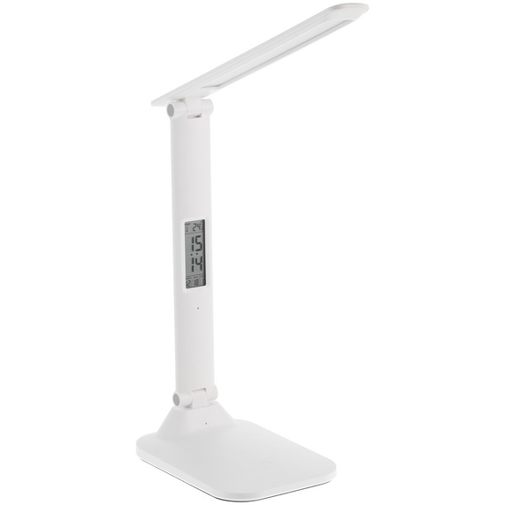 [Настольная лампа с часами и календарем Office Torch ver.2, белая]
