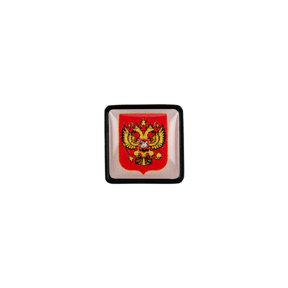 [Шильдик на резинку с наклейкой «Российская Федерация», черный]