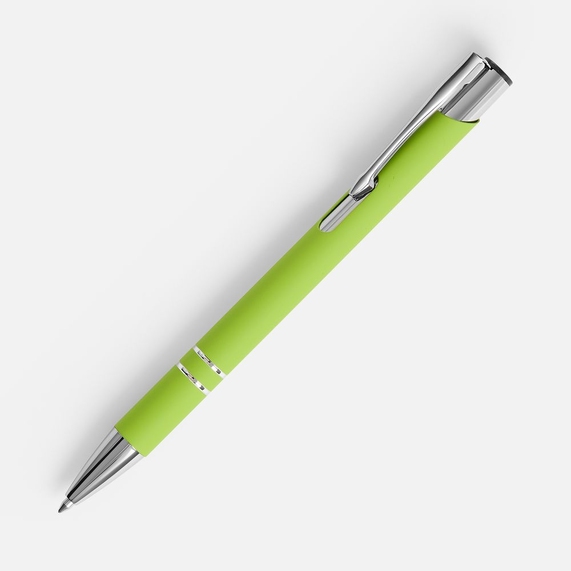 [Ручка шариковая Keskus Soft Touch, зеленое яблоко]