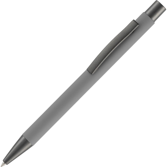 [Ручка шариковая Atento Soft Touch, серая]