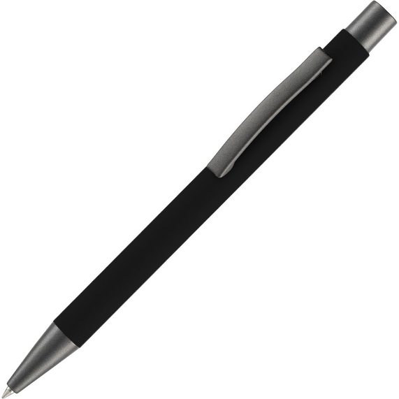 [Ручка шариковая Atento Soft Touch, черная]