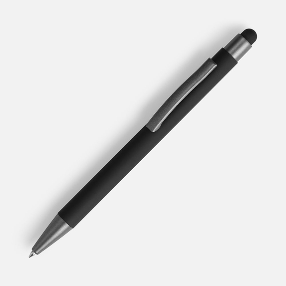 [Ручка шариковая Atento Soft Touch Stylus со стилусом, черная]