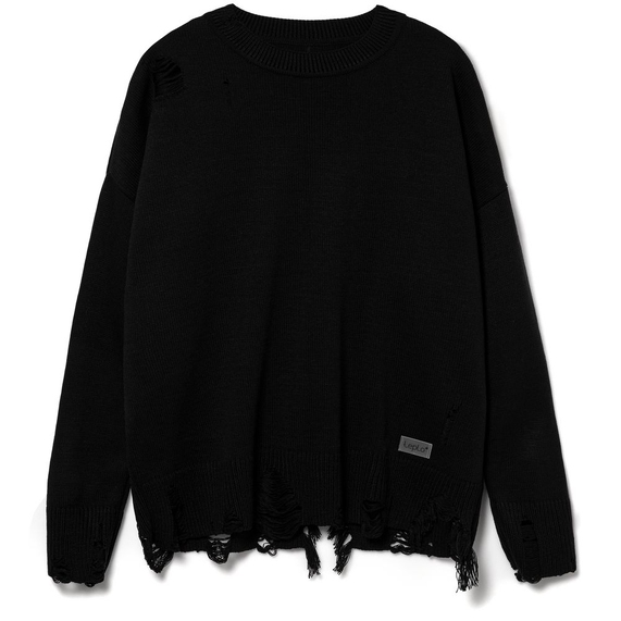 [Джемпер оверсайз унисекс Grunge в сумке, черный, размер L/XL]