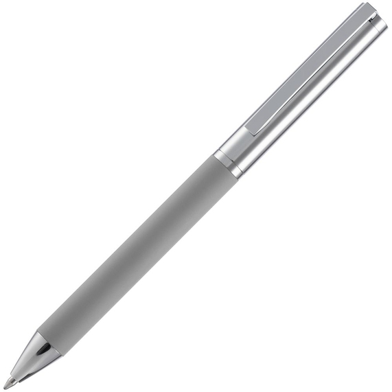 [Ручка шариковая Eyeshot Soft Touch, серая]