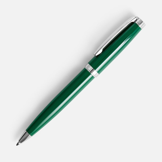 [Ручка шариковая Letra Chrome, глянцевая, темно-зеленая]