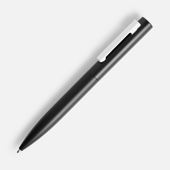 [Ручка шариковая Inkolor, черная с белым]