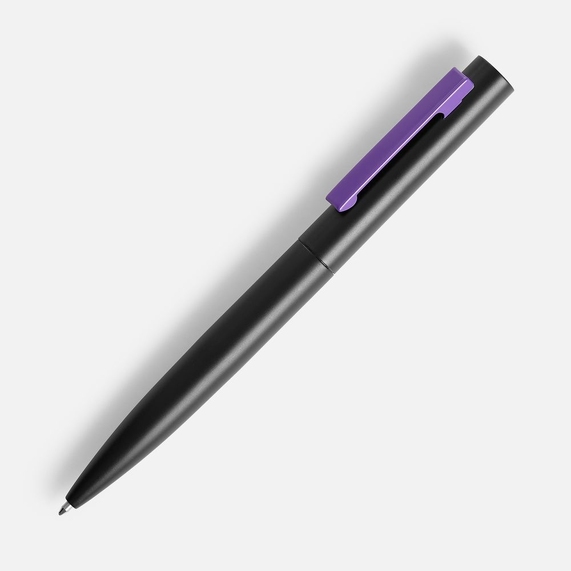 [Ручка шариковая Inkolor, черная с фиолетовым]