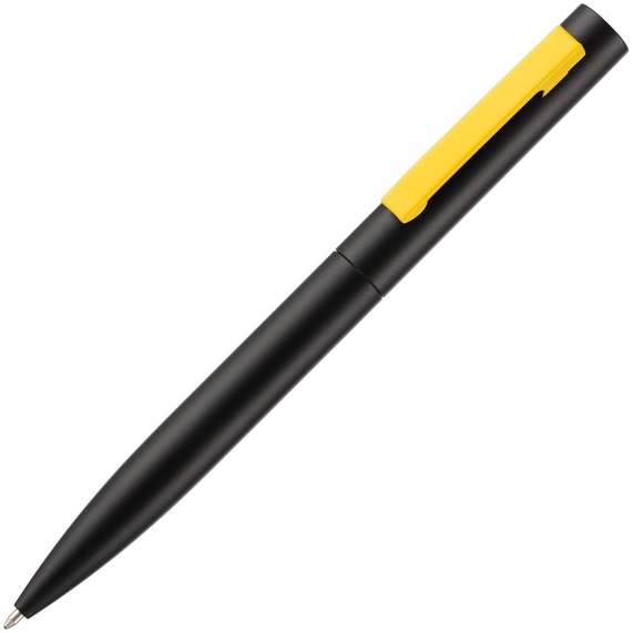 [Ручка шариковая Inkolor, черная с желтым]