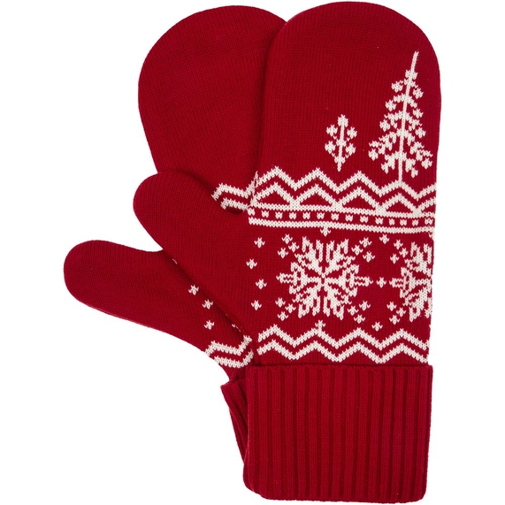 [Варежки Elnik, красные с молочно-белым, размер L/XL]