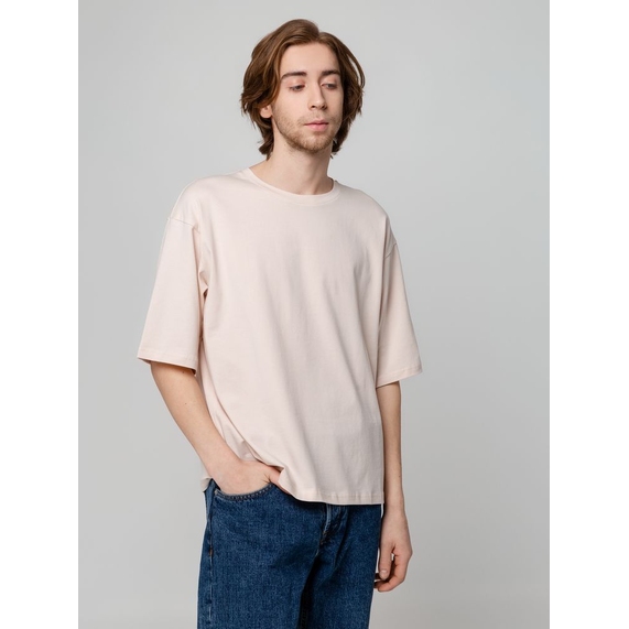 [Футболка унисекс оверсайз Street Vibes, бежевая, размер XL/XXL]