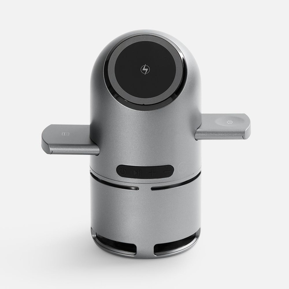 [Bluetooth-колонка с беспроводной зарядкой Droid, серая]