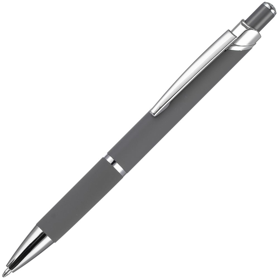 [Ручка шариковая Chromos Soft Touch, серая]